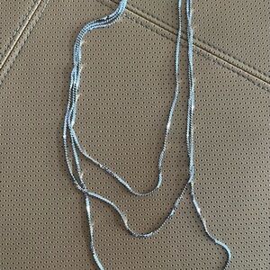 Monet Silver 60" necklace